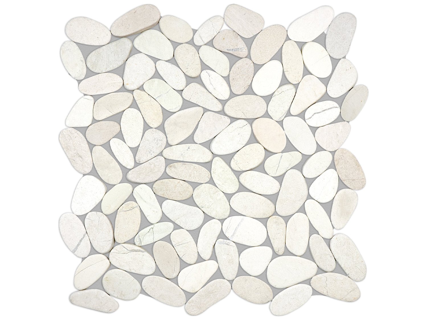 Anatolia - Zen - Serenity Ivory - Mosaïque de galets plats, fini mat