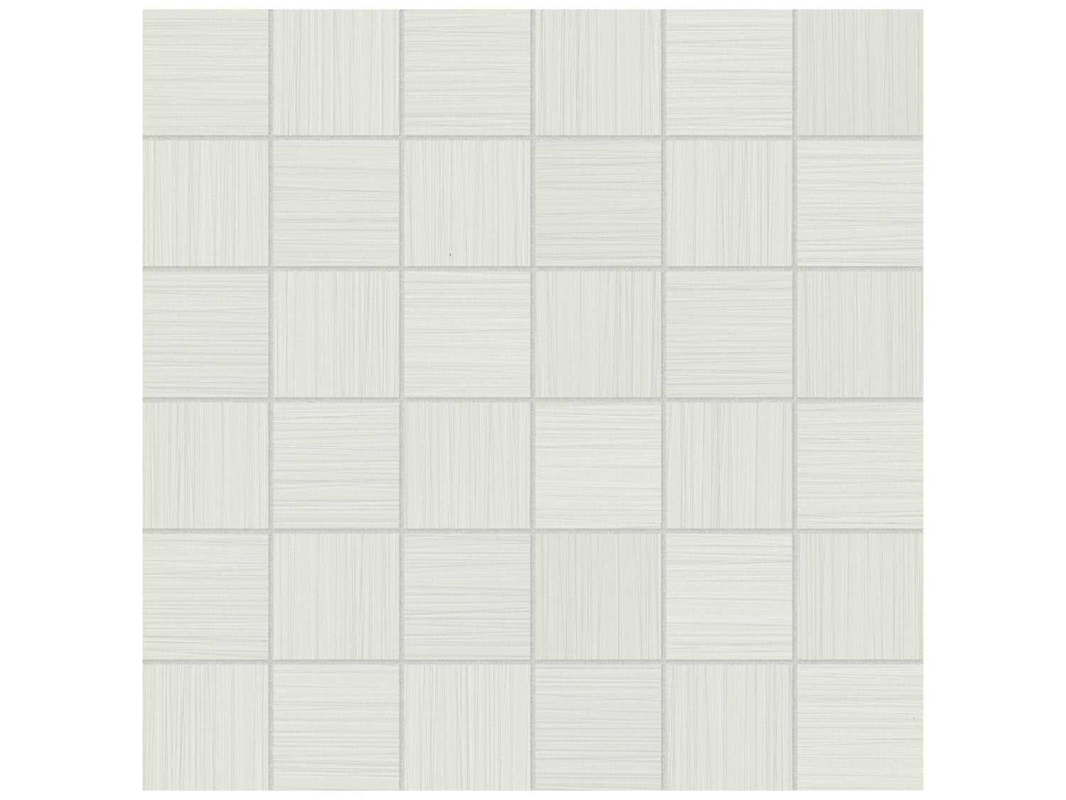 Anatolia - Zera Annex - Bianco - Mosaïque de porcelaine colorée dans la masse aspect tissu, fini mat 5 x 5 cm (2 x 2 po)