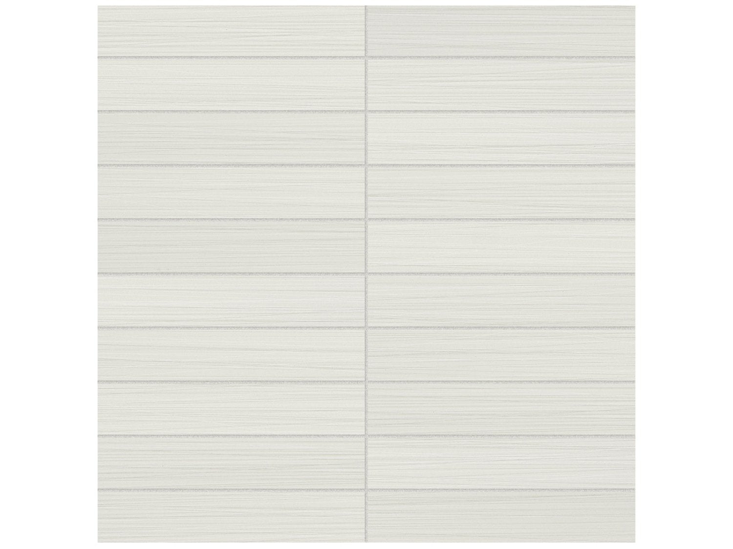 Anatolia - Zera Annex - Bianco - Mosaïque empilée de porcelaine colorée dans la masse aspect tissu, fini mat 2,5 x 15 cm (1 x 6 po)