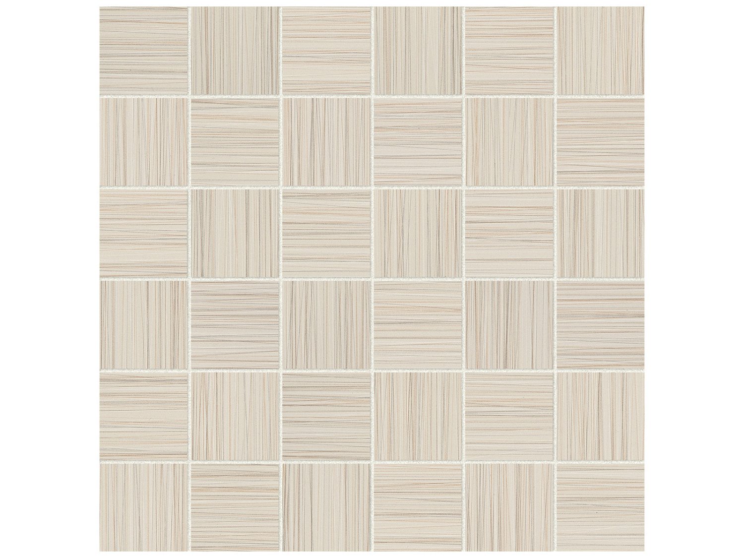 Anatolia - Zera Annex - Oyster - Mosaïque de porcelaine colorée dans la masse aspect tissu, fini mat 5 x 5 cm (2 x 2 po)