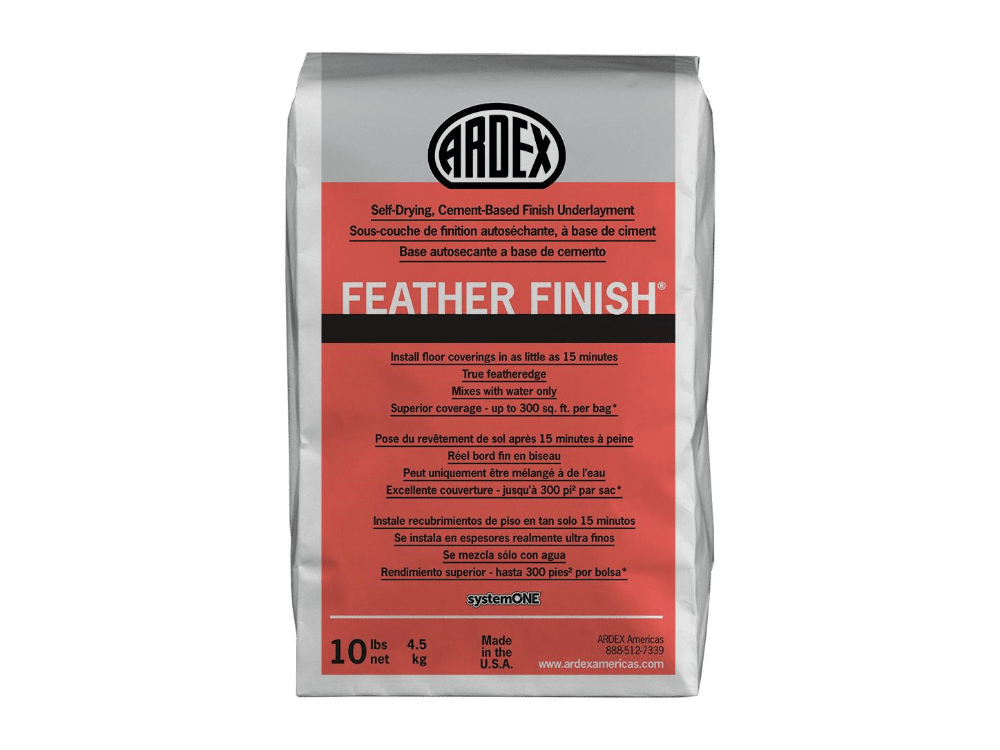 Ardex - FEATHER FINISH Sous-couche de finition à base de ciment, Blanc - 10 lb
