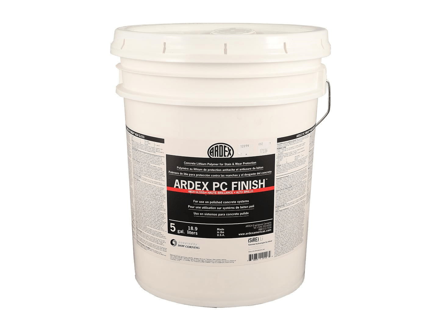 Ardex - PC FINISH High Gloss Polymère au lithium pour béton - 5 gal