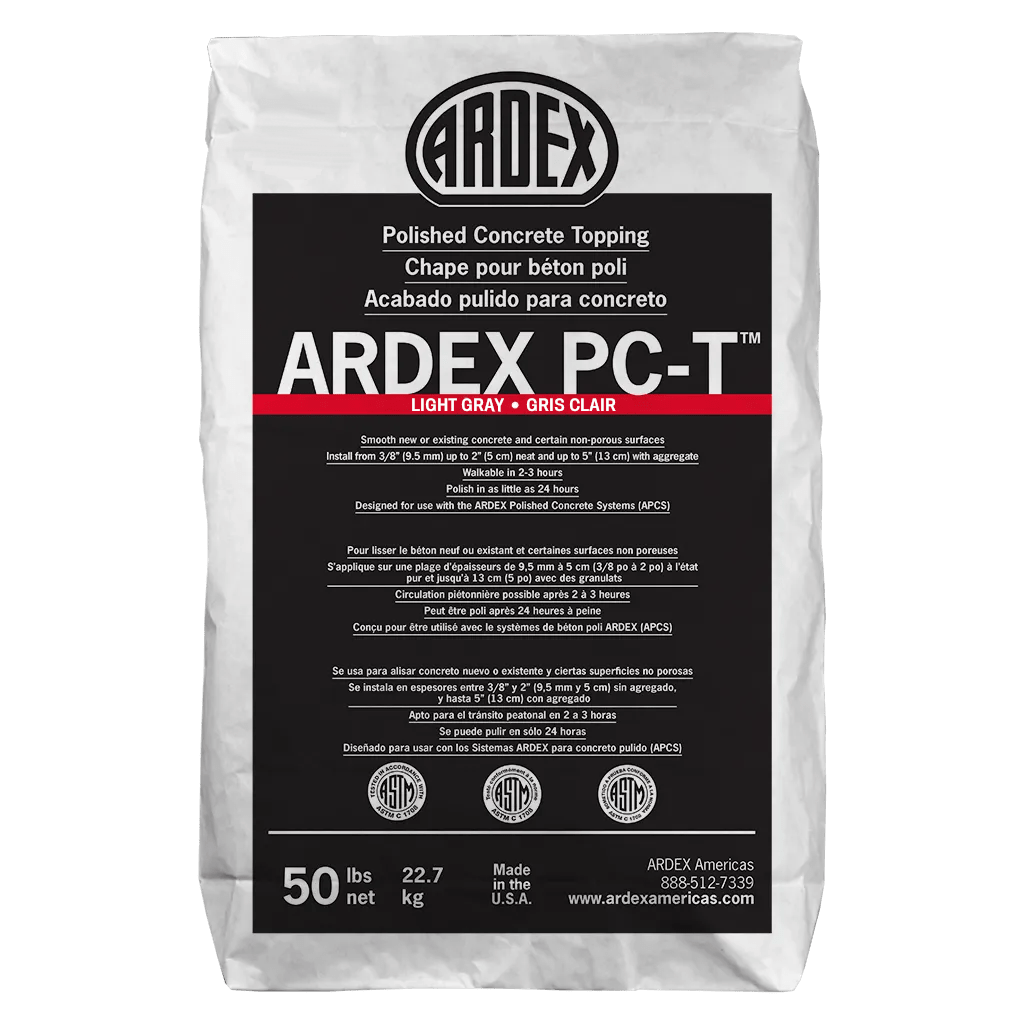 Ardex - PC-T Chape pour béton poli, Gris clair - 50 lb