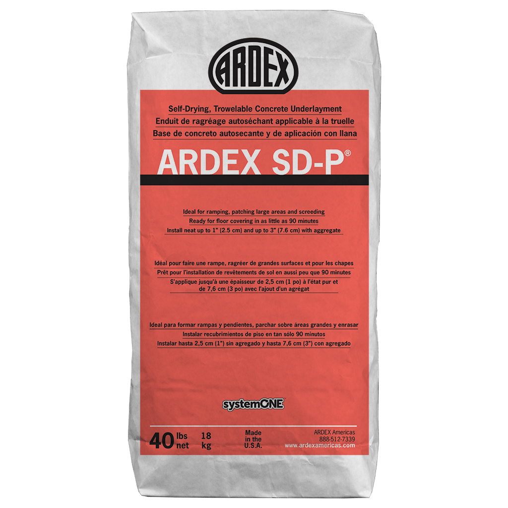 Ardex - SD-P Enduit de ragréage autoséchant applicable à la truelle, Gris - 40 lb