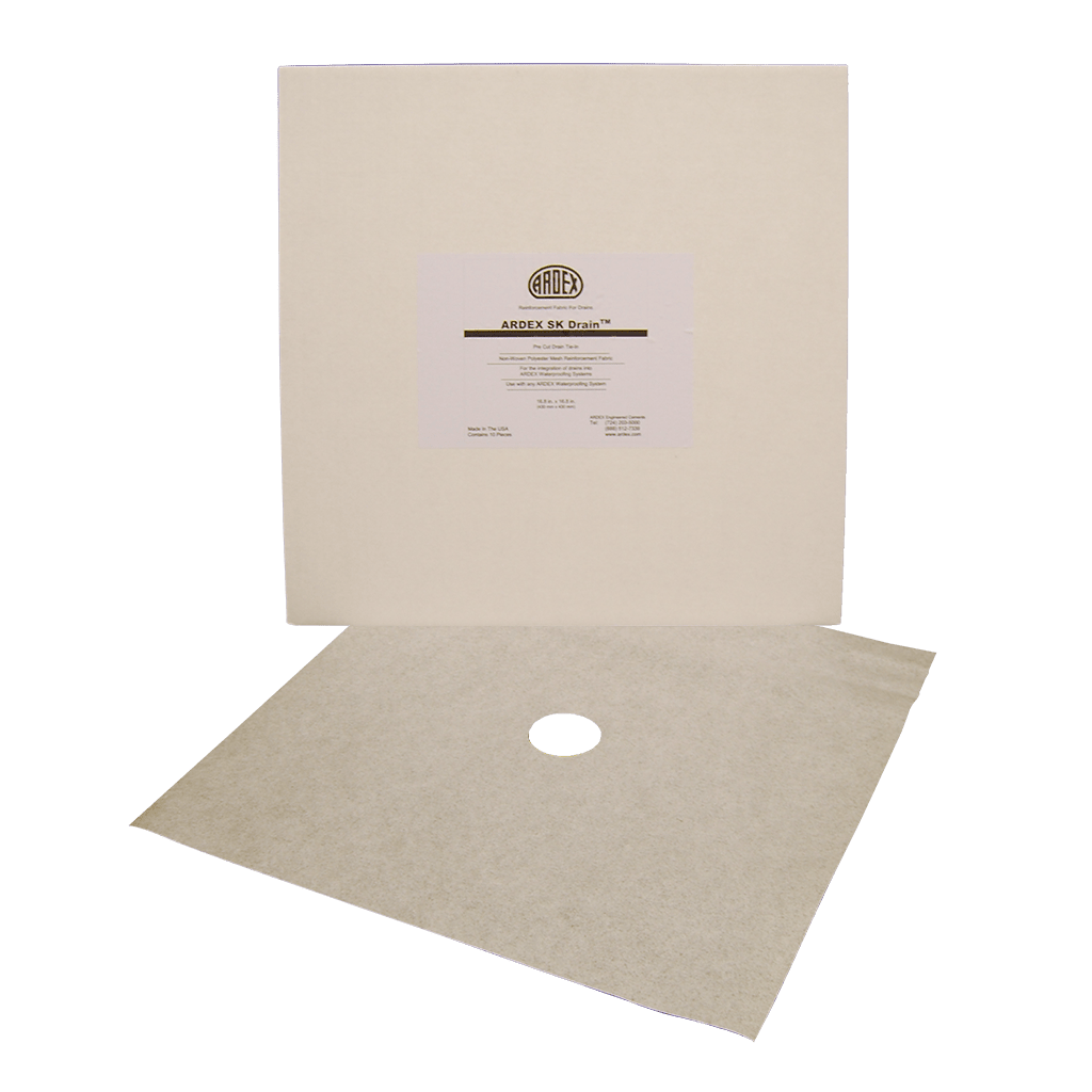 Ardex - SK Drain Tissu d'attache de drain prédécoupé - 16.75" x 16.75"