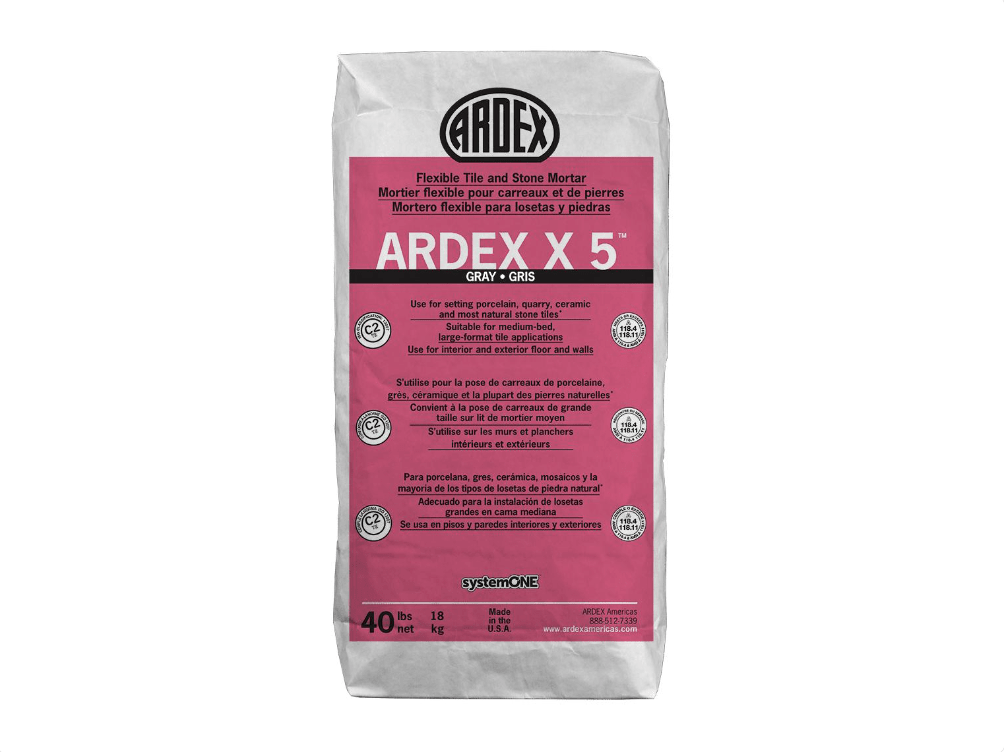 Ardex X 5 - Gris 40 lb - Mortier flexible pour carreaux et pierres ||12531 - Ceramed