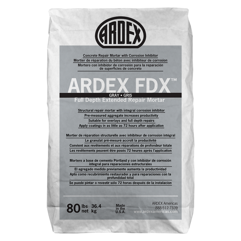 Ardex - FDX Mortier de réparation étendue de profondeur totale, Gris - 80 lb