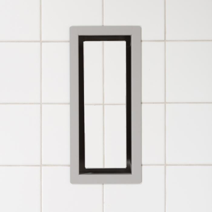 Fittes - Trappe de ventilation avec cadre OG Matte Grey 3" x 10"