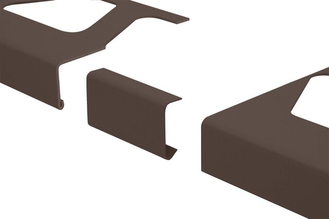 Schluter Systems - Bara-Rw Connector 4-3/4 Alum Blk Brn ||V/RW120SB