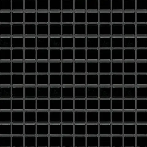 Centura - BASIC MOSAÏQUE - Ceramic Tile - black matte 12 in x 12  in x 6 mm