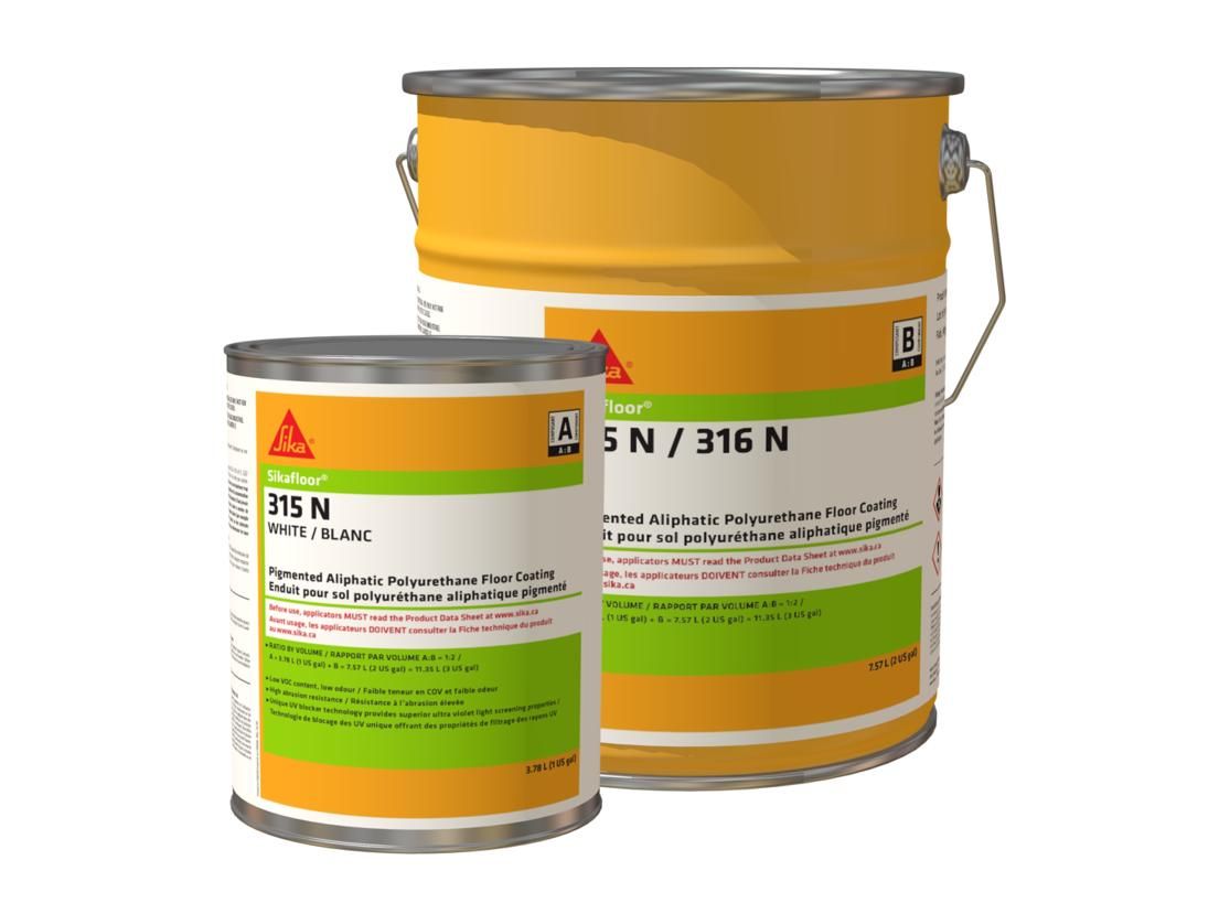 Sika - Revêtement au polyuréthane Sikafloor-315 N transparent Partie A + B - 3 gal ||487044