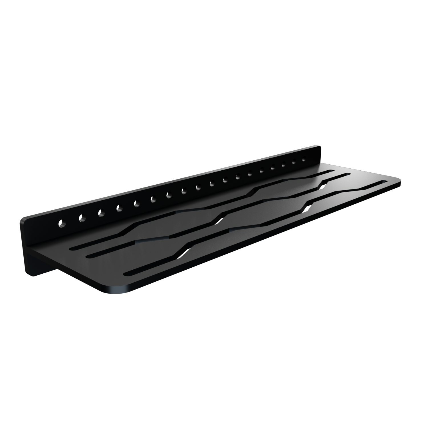 Fusion - Tablette pour douche acier inoxydable noir 16" x 4 1/2"