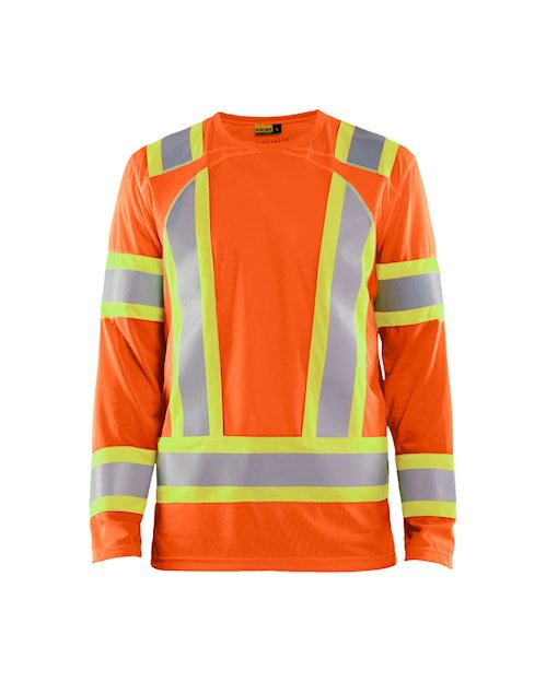 Blaklader - Chandail à manche longue haute visibilité orange grandeur XL