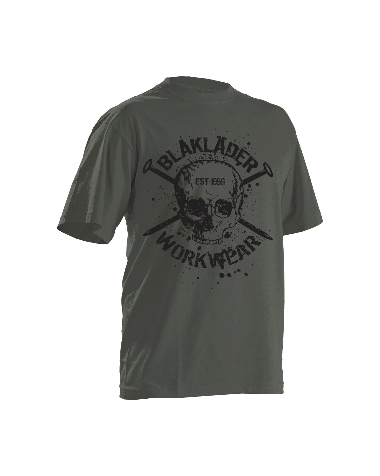 Blaklader - Skull T-Shirt Army - grandeur XL