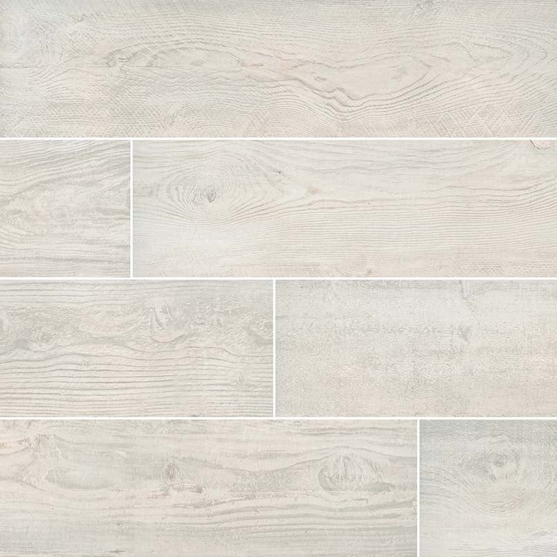 MSI Surfaces - Tuiles de céramique - Caldera Blanca Rectified Mat 8" x 47" ||NCALBLA8X47
