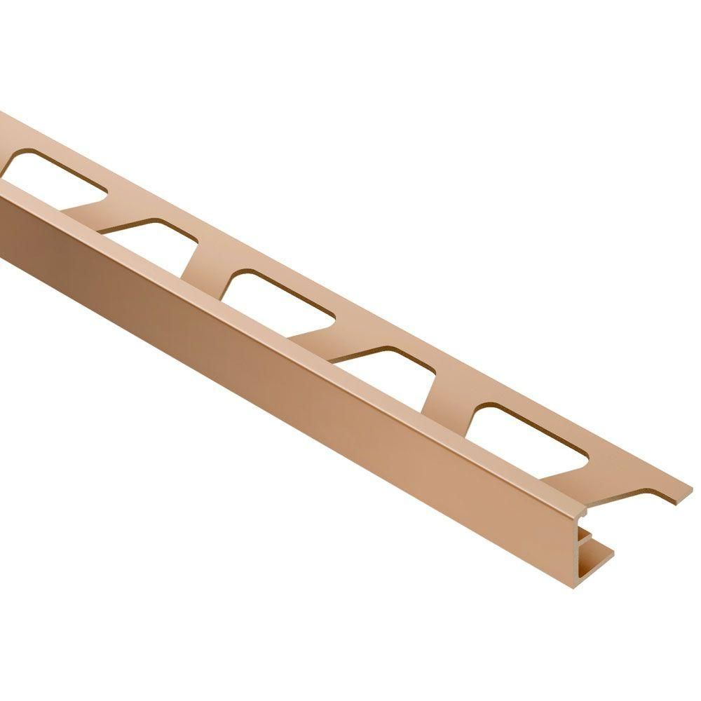 Schluter - SCHIENE Floor/Wall Tile Edging Trim Anodized Aluminum Matte Copper 5/16" (8 mm) x 8' 2-1/2"||A80AK