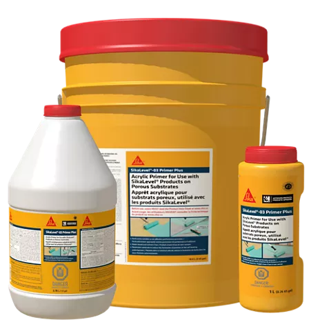Sika SikaLevel-03 Primer Plus - Apprêt acrylique pour substrats poreux bidon 3,78 L