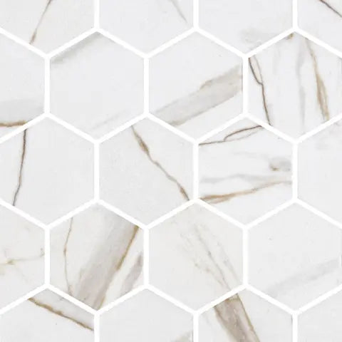 Centura - HEX XL - Carreau de céramique - CALACATTA GOLD 12 po x 12 po x 5.3 mm