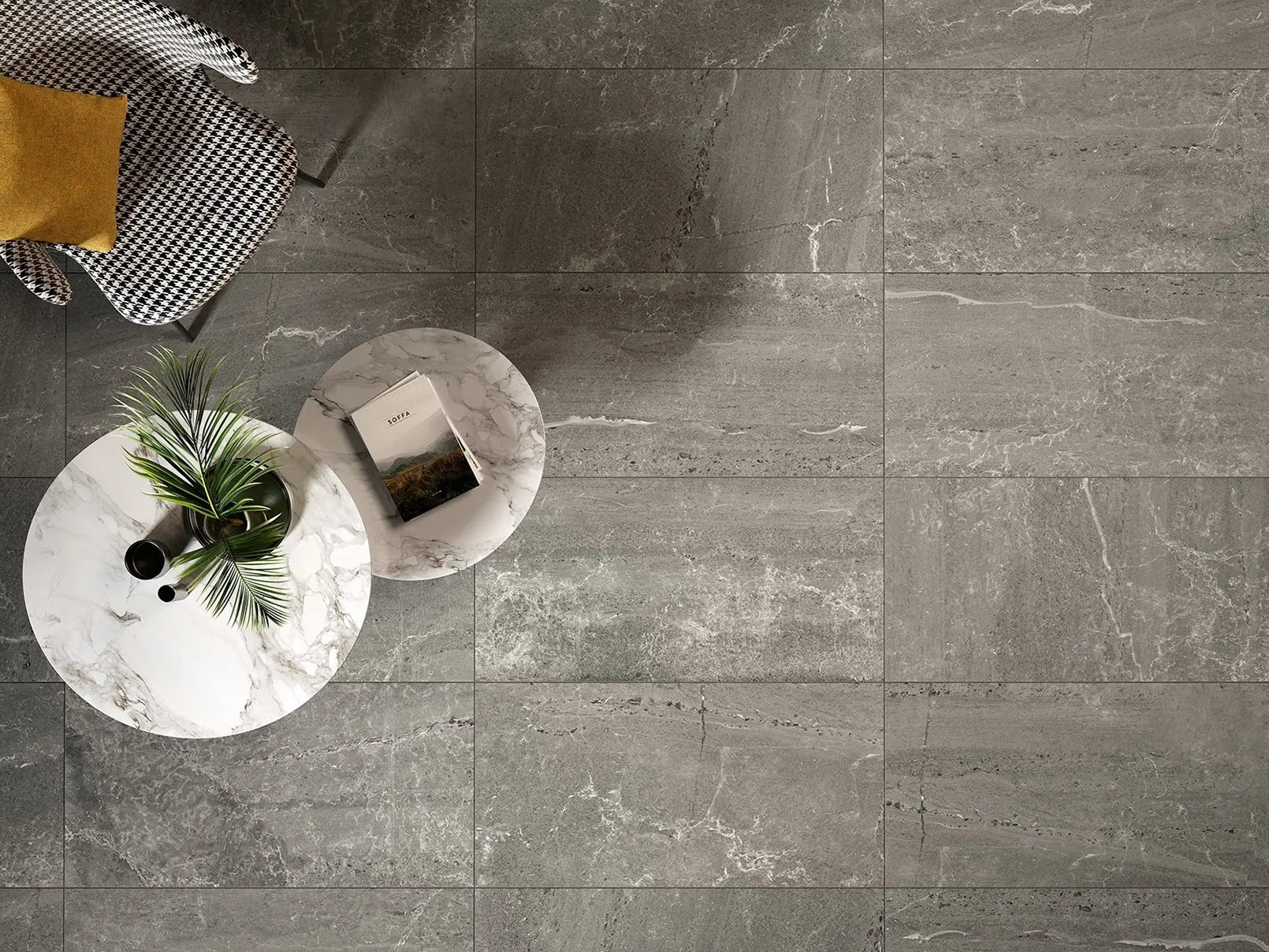 Centura - BLENDSTONE - Carreau de céramique - DARK GREY POLI 24 po x 24 po x 10 mm