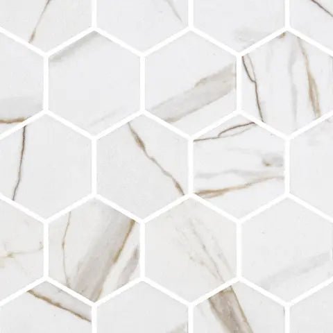 Centura - HEX XL - Carreau de céramique - CALACATTA GOLD 12 po x 12 po x 5.3 mm