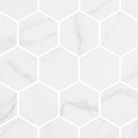 Centura - HEX XL - Carreau de céramique - VENATO WHITE 12 po x 12 po x 5.3 mm