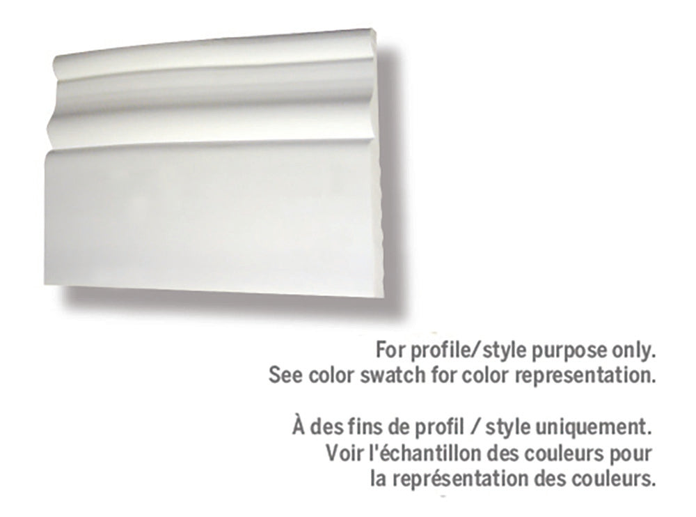 M-D PRO - Base murale en vinyle Estate #050 White 4-1/2" x 8' (paquet de 5)