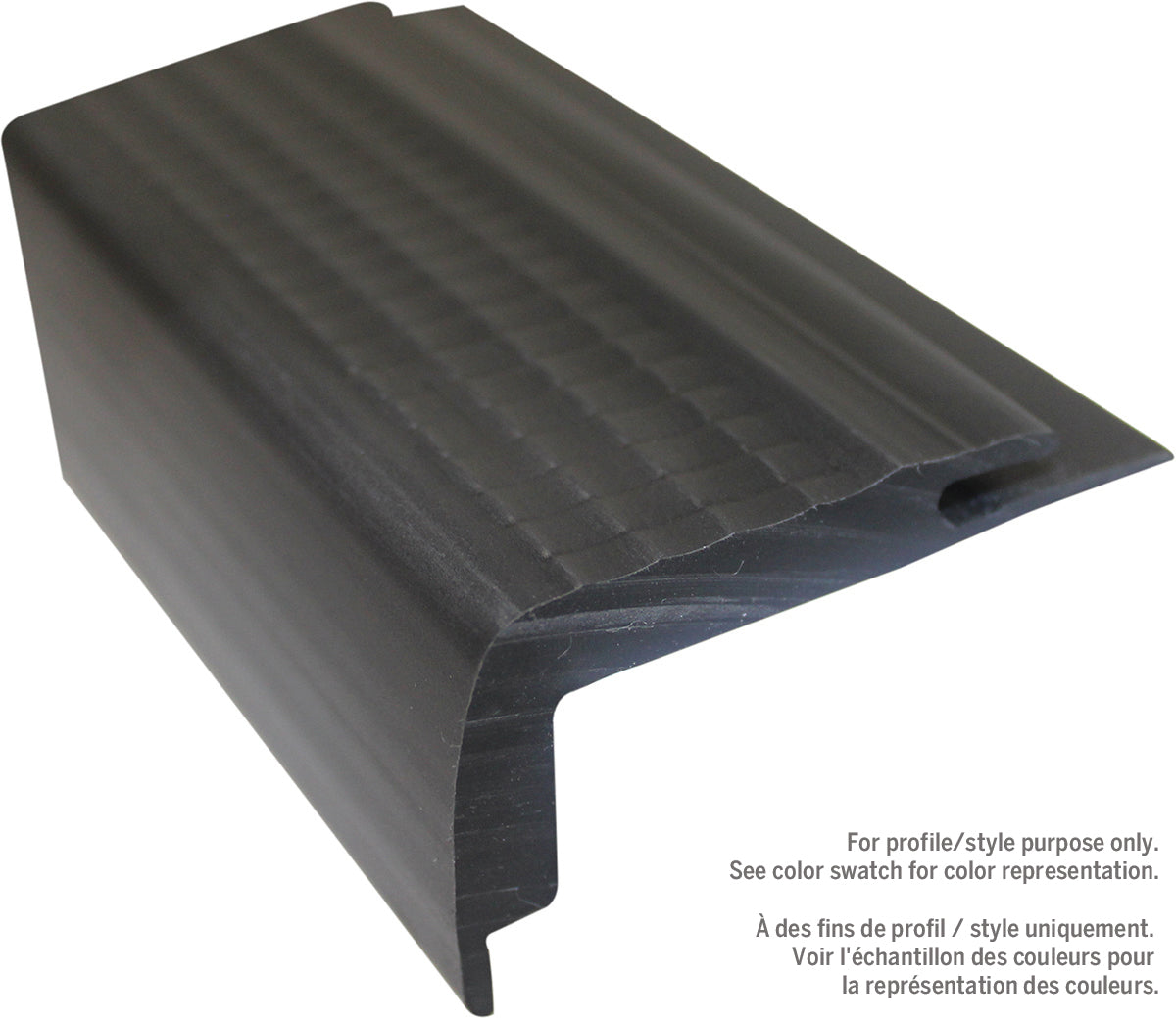 M-D PRO - Nez de marche en vinyle à double friction #055 Silver Grey 1" x 2" x 12'