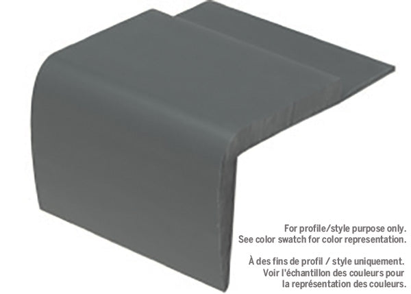 M-D PRO - Nez de marche en vinyle à simple butée Marron #047 1 3/4" x 2" x 12'