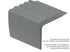 M-D PRO - Nez de marche commercial en vinyle Gris Moyen #028 2" x 2" x 12'