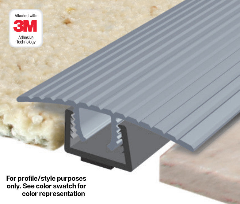 M-D PRO - Cinch Moulure en T avec Snaptrack, Nickel satiné 1 1/2 x 3' (Paquet de 6)