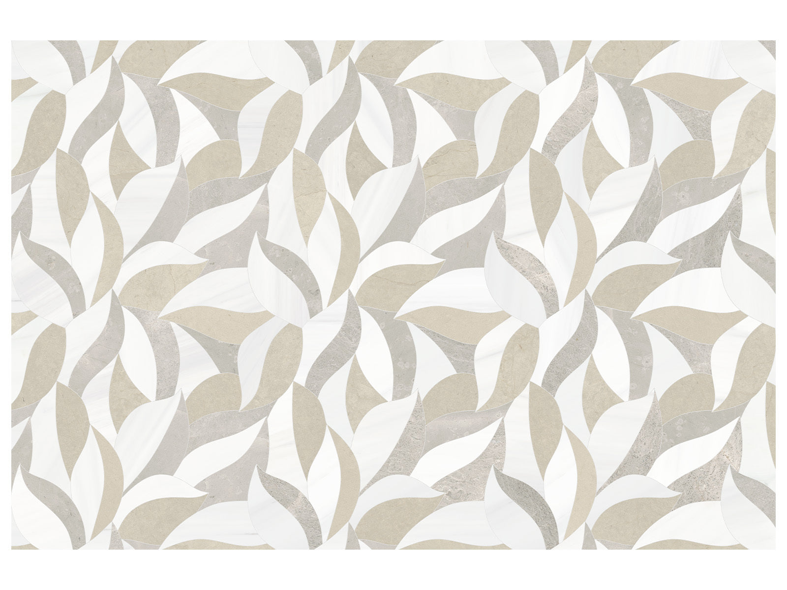 Anatolia - Utopio - Clay - Mosaïque Lush en pierre naturelle adoucie 29,6 x 30 cm (11,65 x 11,81 po)