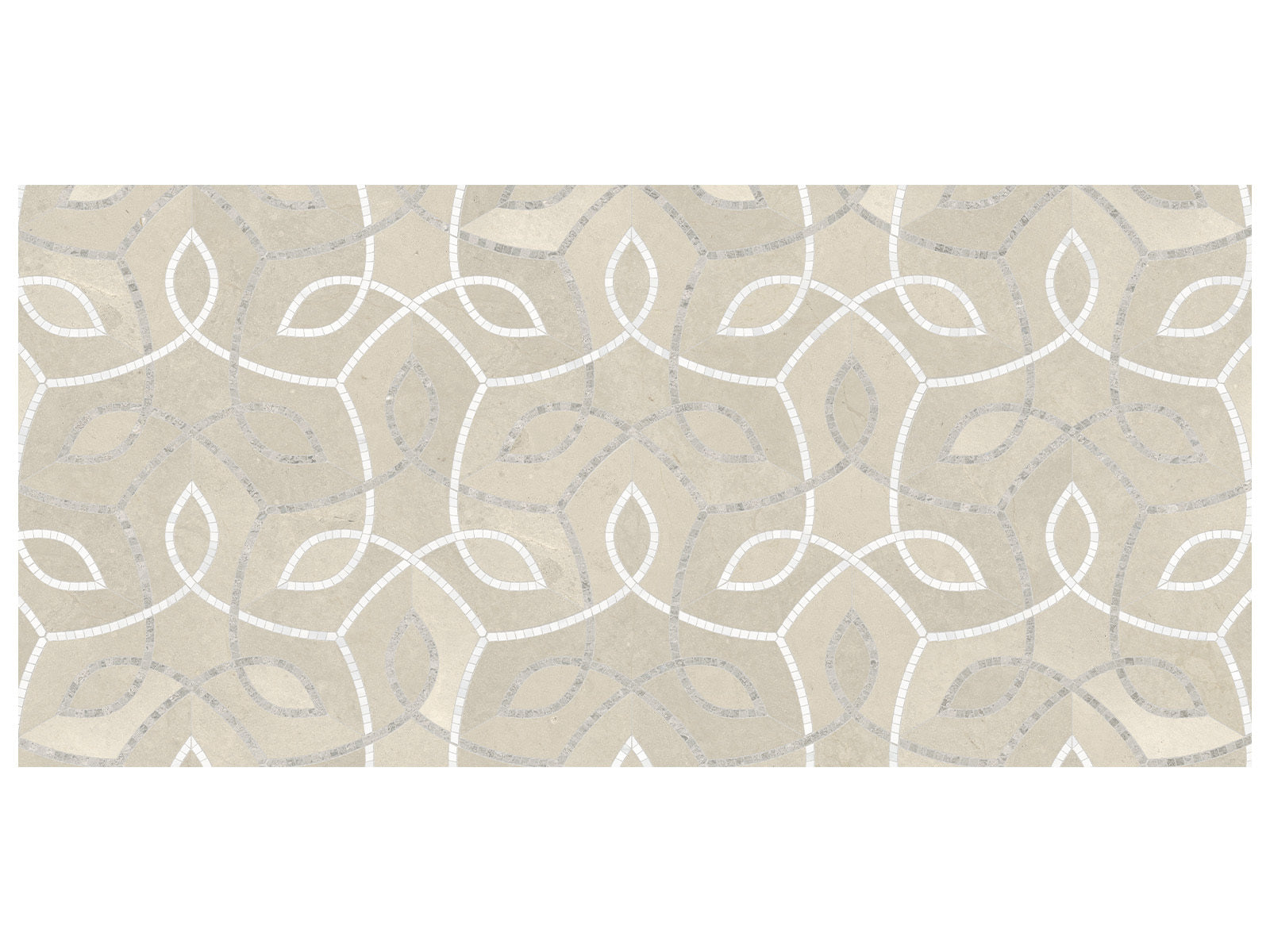 Anatolia - Utopio - Clay - Mosaïque Vine en pierre naturelle adoucie 20 x 34,5 cm (7,87 x 13,58 po)