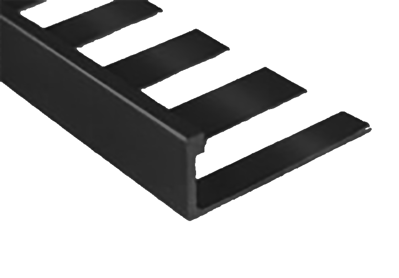 Prova - Bordure de tuile plate Contour Noir satiné 5/16" (8 mm) x 8'