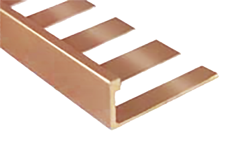 Prova - Bordure de tuile plate Contour Champagne satiné 1/2" (12.5 mm) x 8'