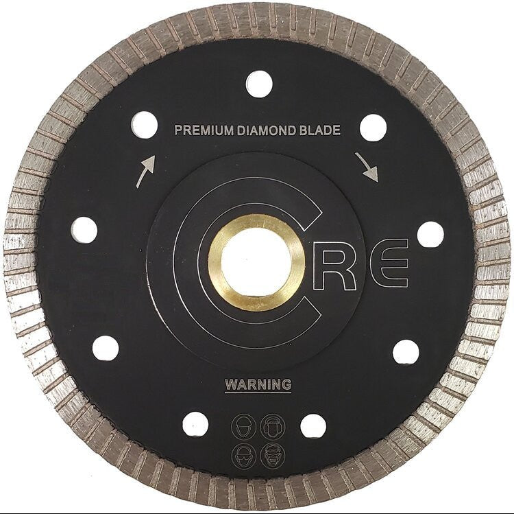 Core Abrasives - Lame fine segmentée turbo Capos pour la porcelaine 4"