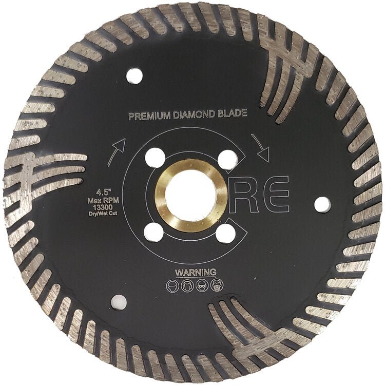 Core Abrasives - Lame segmentée turbo QHP pour le granite 4.5"