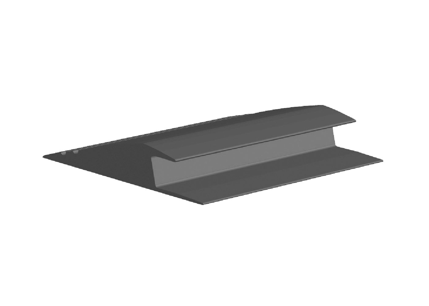 Core Flooring - Grand réducteur à tapis en vinyle #1 Black - 1/4" (6.4 mm) x 1-5/8" x 12'