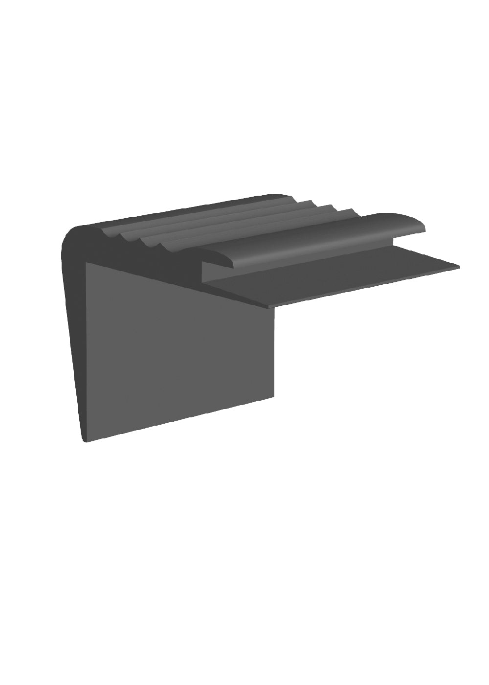 Core Flooring - Nez de marche à tapis en vinyle avec un insert pour tapis de 3/16" (4.8 mm) #24 Emerald - 1-1/2" (38.1 mm) x 2-1/4" x 12'
