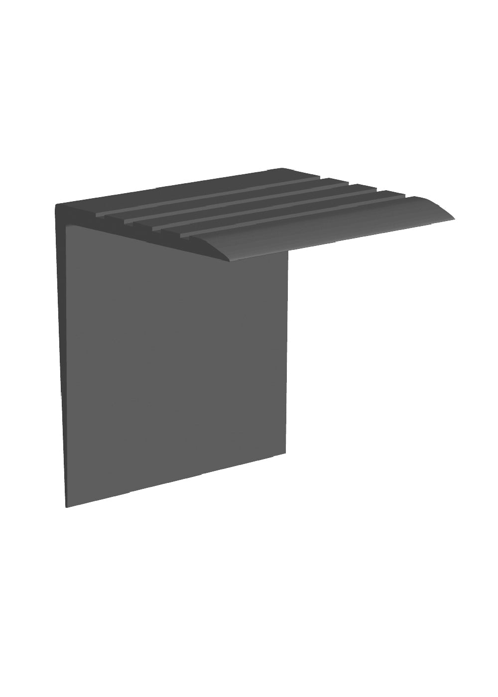 Core Flooring - Nez de marche carré à chevauchement large en vinyle #9 Grey - 2" (50.8 mm) x 1-5/8" x 12'