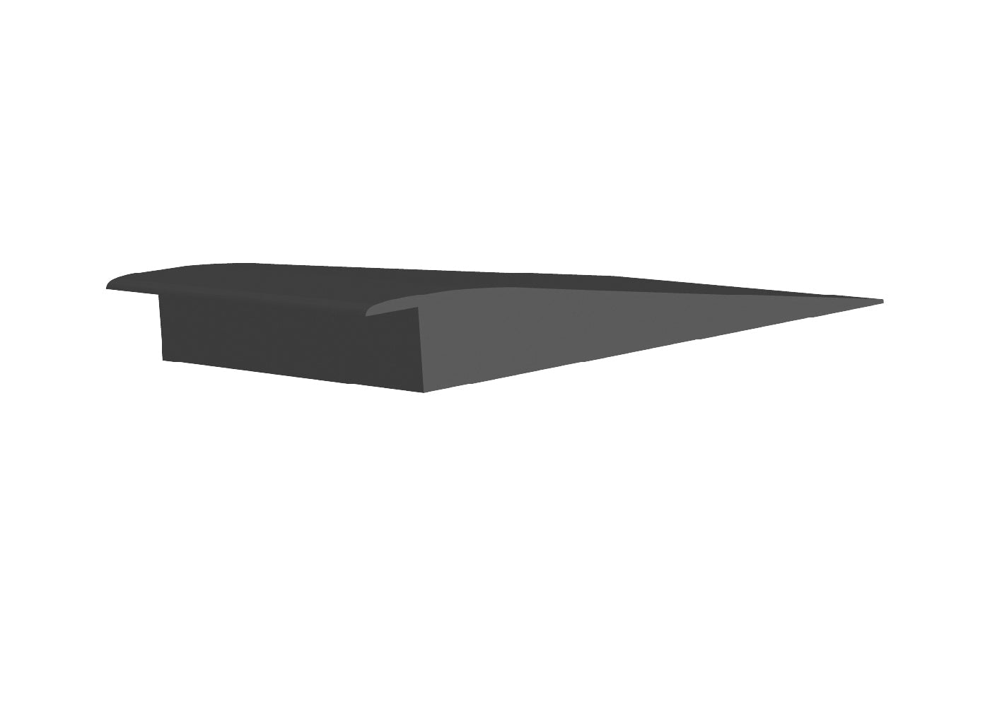 Core Flooring - Réducteur en vinyle pour plancher de 1/2" (12.5 mm) d'épais #7 Charcoal - 5/8" x 3-3/4" x 12'