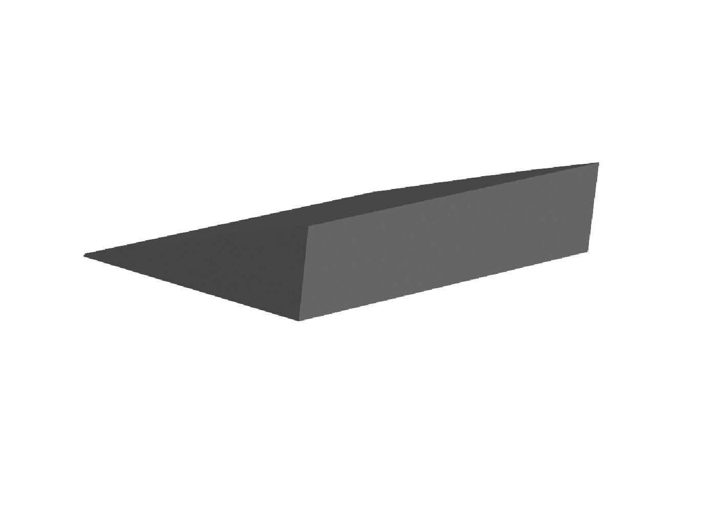 Core Flooring - Réducteur pour céramique en vinyle #50 Slate Grey - 1/2" (12.5 mm) x 1-3/4" x 12'