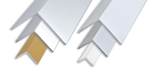Progress Profiles - Moulure de protection de coin extérieur symétrique acier inoxydable poli 1-3/16" (30 mm) x 1-3/16" x 6' 6-3/4"