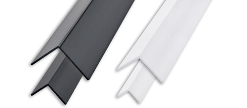 Progress Profiles - Moulure de protection de coin extérieur en "L" résine de vinyle non-toxique noire - 3/8" (10 mm) x 1-9/16" x 6' 6-3/4"
