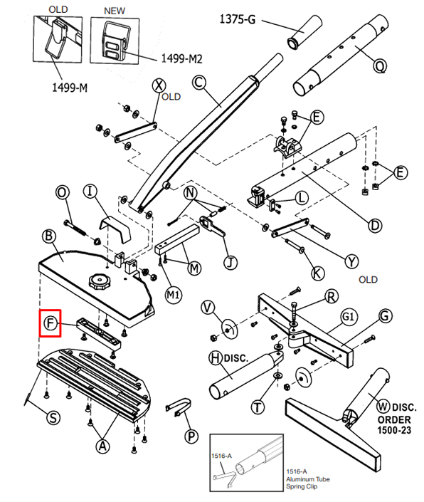 Crain - Barre de profondeur avec vis pour no. 499-500