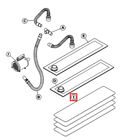 Crain - Ensemble de plaquettes en plastique pour no. 280 (paquet de 4)