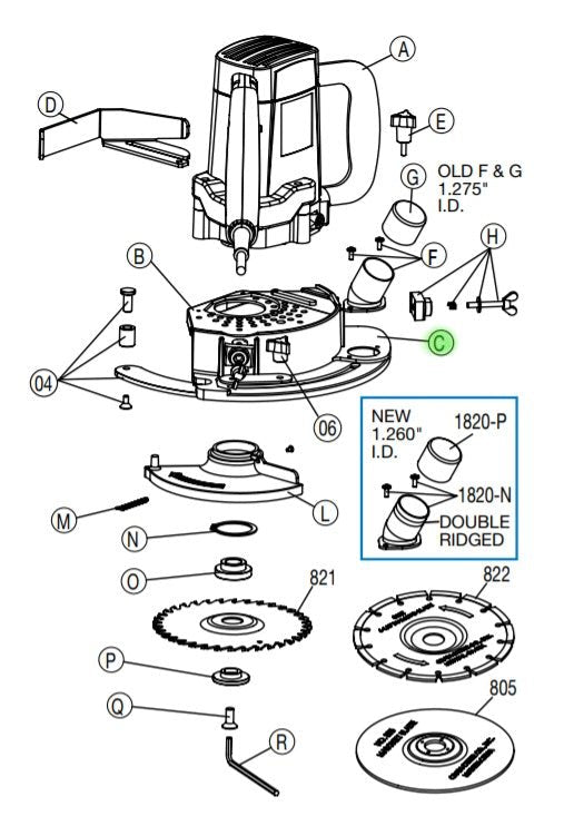 Crain - Ensemble de réglage de la hauteur et de stabilisation pour no. 812