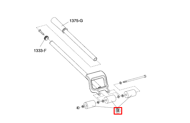 Crain - Ensemble de rouleaux et essieu 7-1/2" pour no. 333