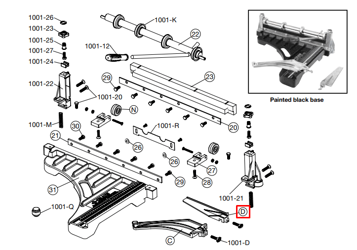 Crain - Guide de coupe tuile pour no. 008