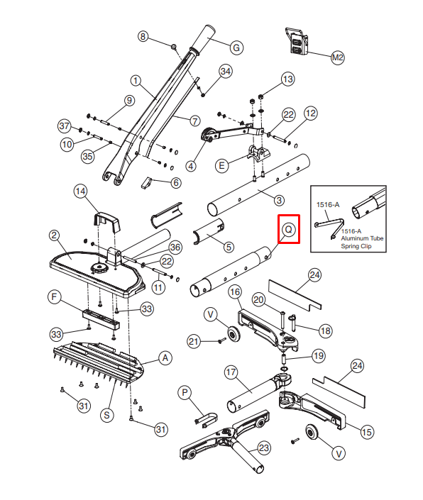 Crain - Tube de transfert en 2 parties pour no. 499-500