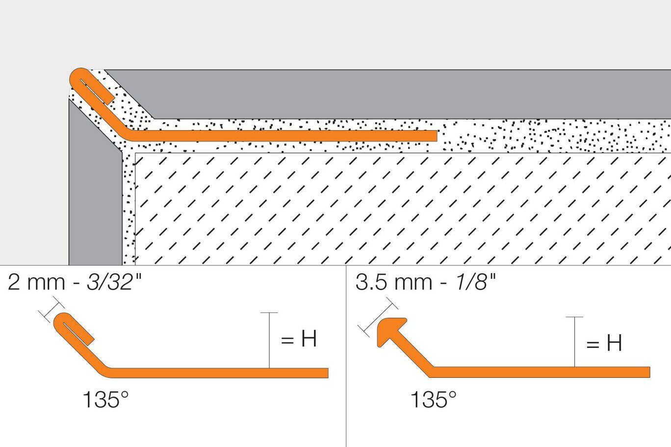 Schluter Systems - Finec Profile 9/32 Alum Ivoire ||F70TSI